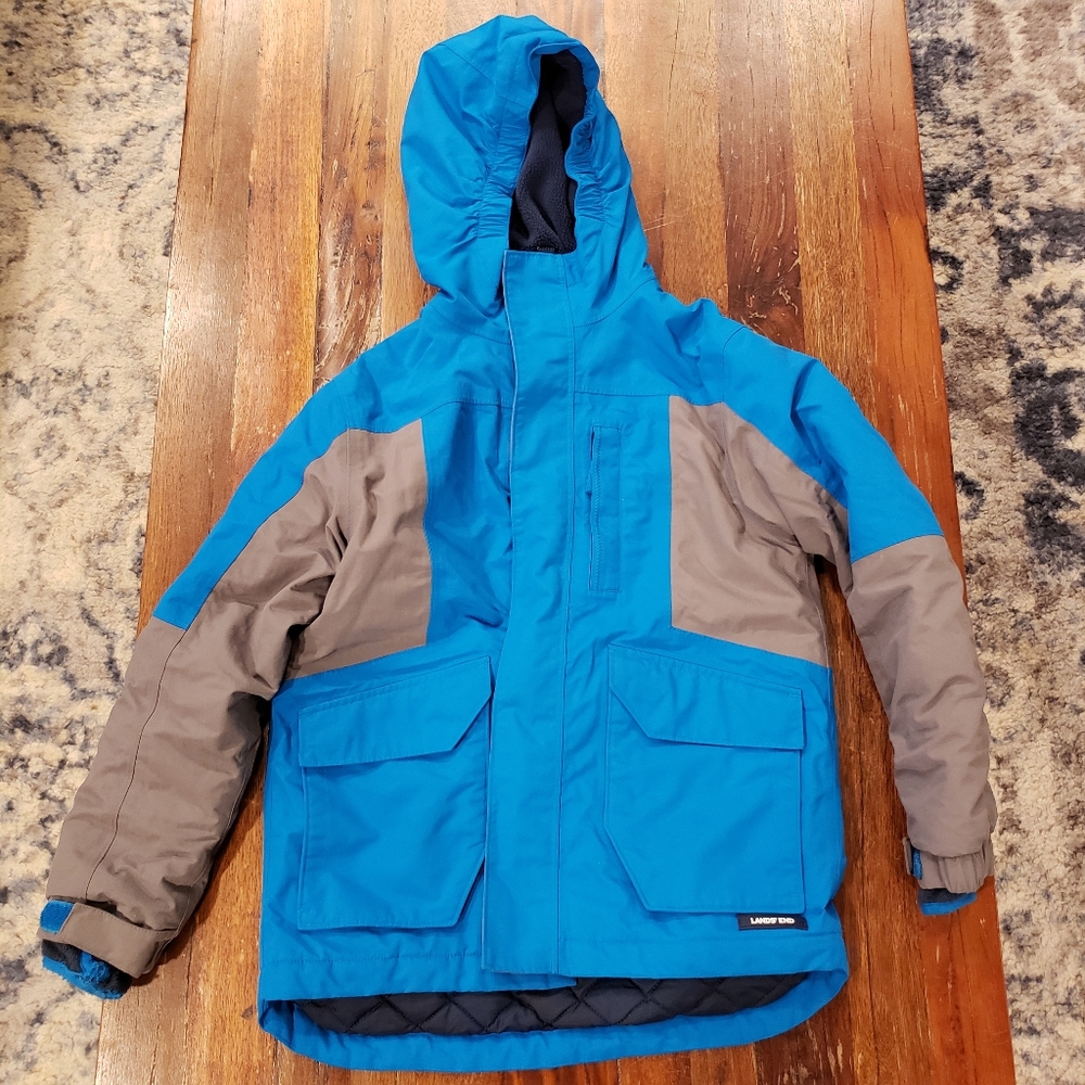 Lands End Kids Winter Coat Size 8 Blue